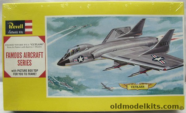 Revell 1/59 Cutlass F7U-3 with Sparrow Missiles - Famous Aircraft Series - Lincoln New Zealand Issue - (F7U3), H171 plastic model kit